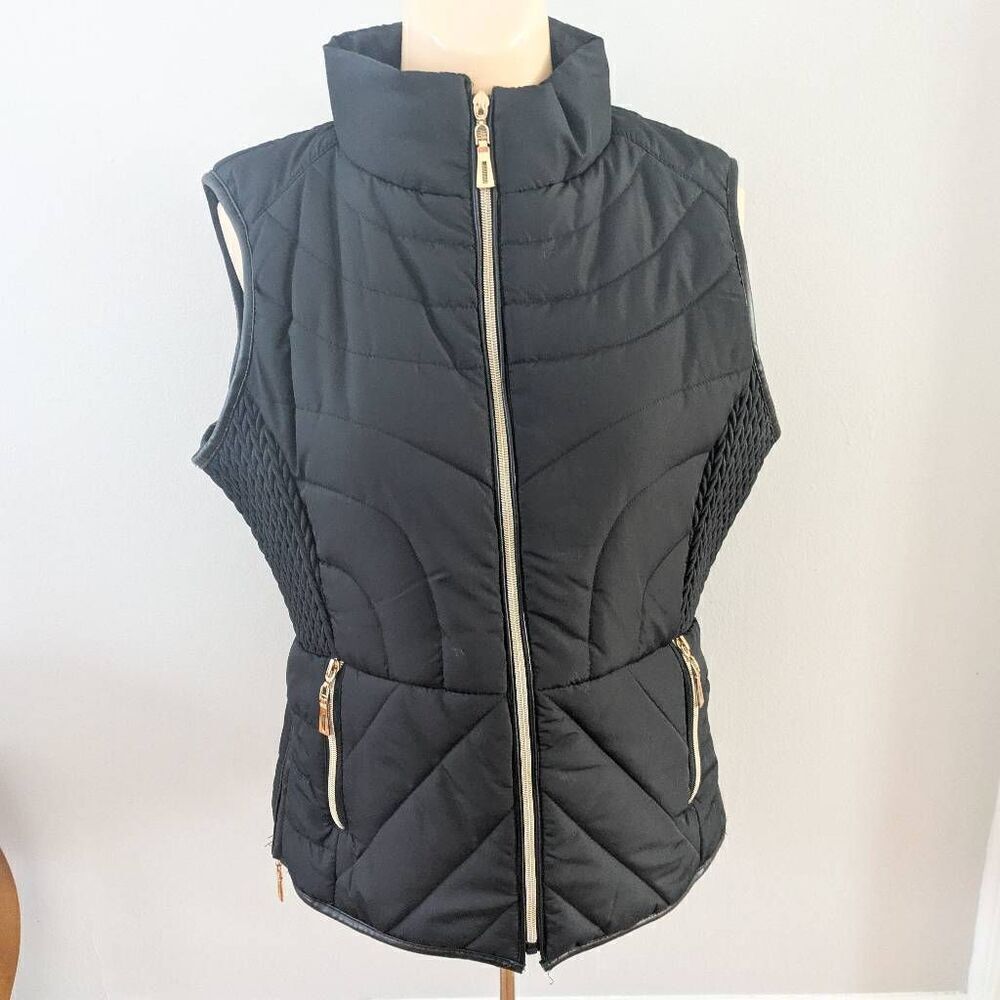 Metric Knits Women's Puffer Vest Black